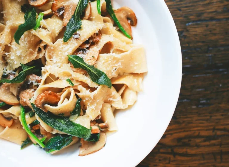 pasta dish on white plate